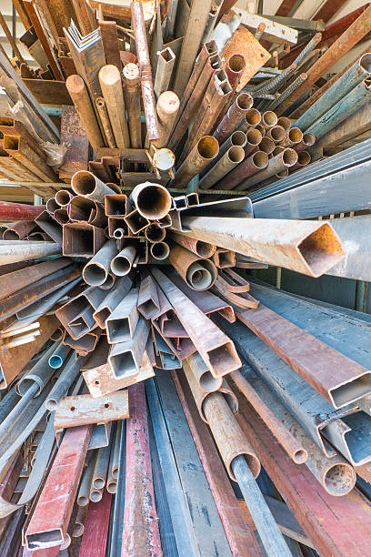 istock Piles of rusty scrap metal 496309837