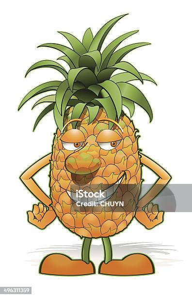 Cute Pineapple Stock Illustration - Download Image Now - Cartoon, Pineapple, Citrus Fruit