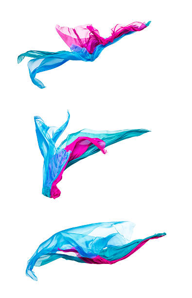 istock set of multicolored fabric in motion 496312442