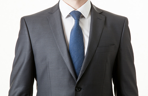 Unrecognizable businessman in a classical suit