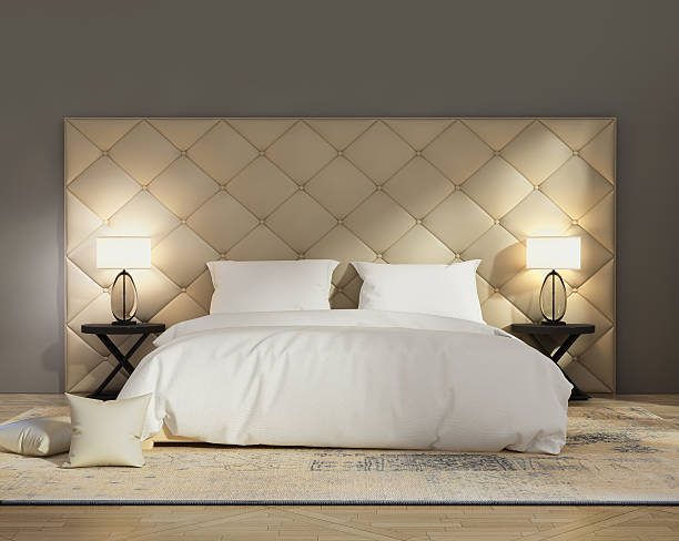 Contemporary elegant capitone luxury bedroom