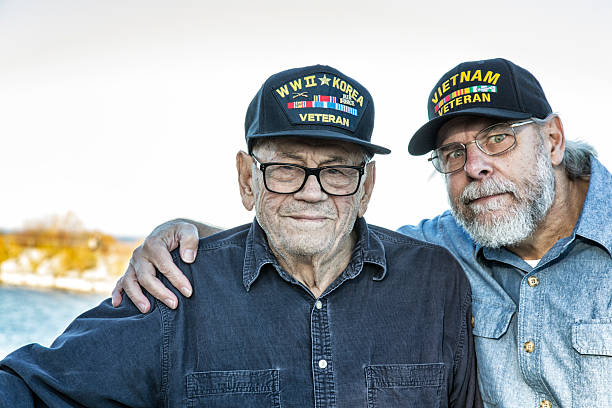 istock Two Generation Family USA Military War Veterans 496314598