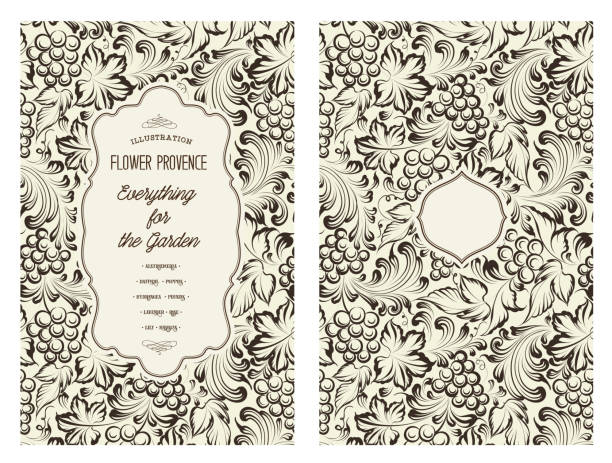 160+ Clip Art Of A Grapevine Border Wine Grapes Stock