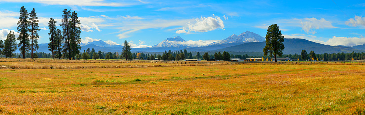 Panoramic view of Three Sisters Peak Oregon