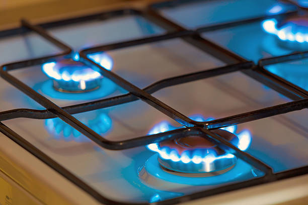 istock Gas burning from a kitchen gas stove 496318172