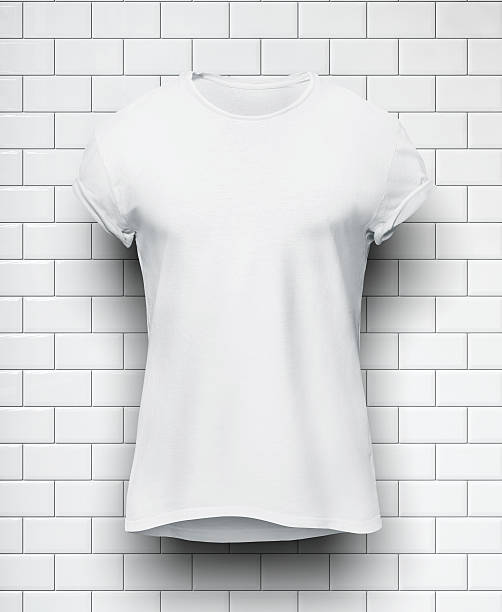 istock White tshirt isolated on the wall of bricks background 496318730