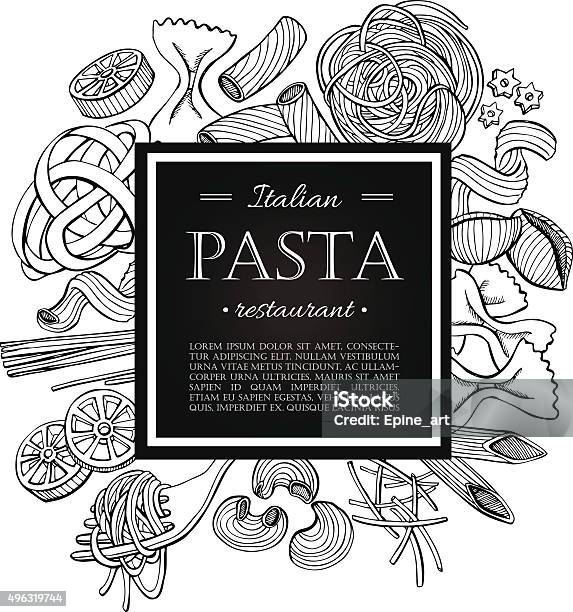 Vector Vintage Italian Pasta Restaurant Illustration Stock Illustration - Download Image Now