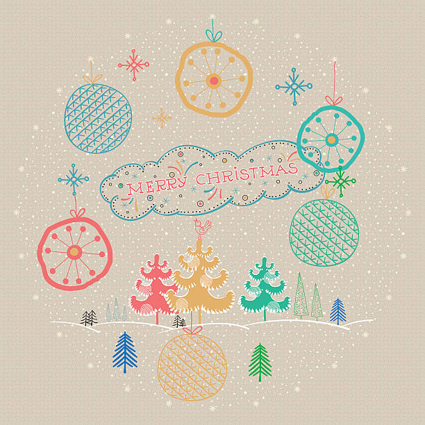 Christmas Snow vector art illustration