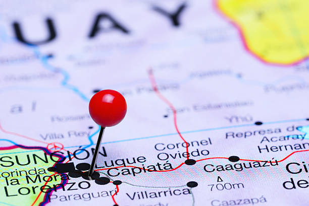 istock Capiata pinned on a map of America 496347082