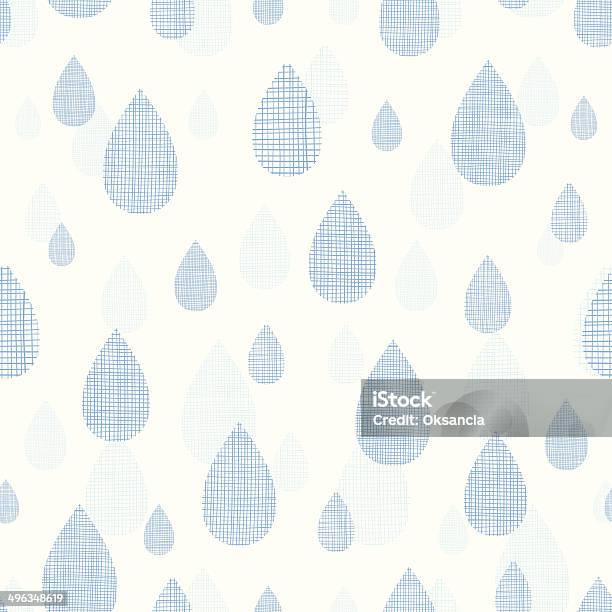 Abstrakte Textil Blauer Regentropfen Nahtlose Muster Hintergrund Stock Vektor Art und mehr Bilder von Abstrakt