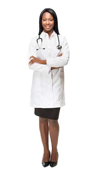 istock Young afroamerican doctor with arms crossed 496348877