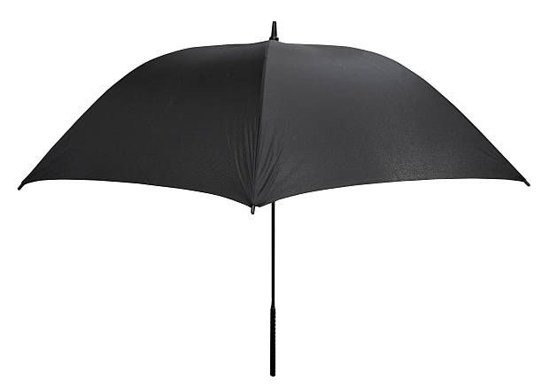 istock side view of open black big umbrella 496351097