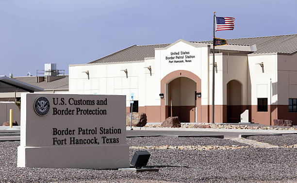 Sausalito, California, USA - June 5, 2025: Sign at the entrance to the “United States Coast Guard Station Golden Gate” at the base of the Golden Gate Bridge across from San Francisco.