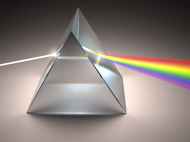 crystal prisme - crystal refraction glass light photos et images de collection