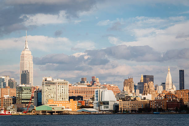 istock Sunset view of New York Skyline and Empire State Building 496353884