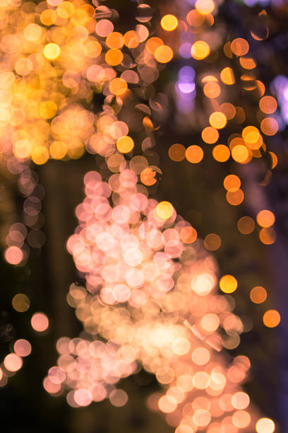 istock Blurry out of focus lights. For background use. 496354820