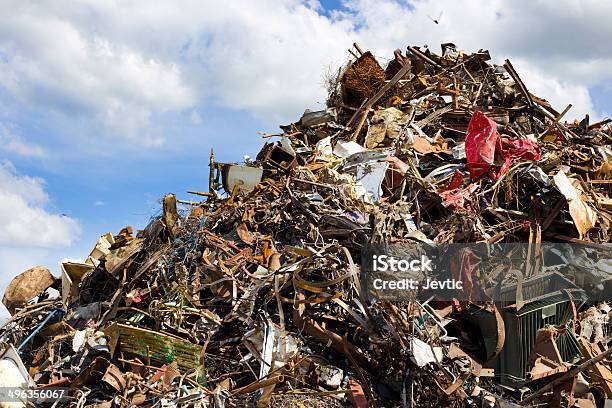 Metal Waste Stock Photo - Download Image Now - Abandoned, Broken, Business