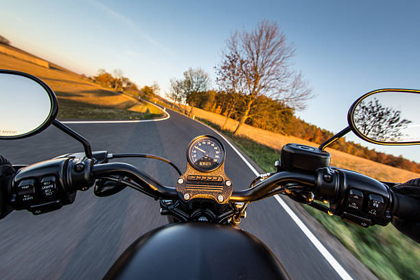 istock The view over the handlebars of motorcycle 496356144