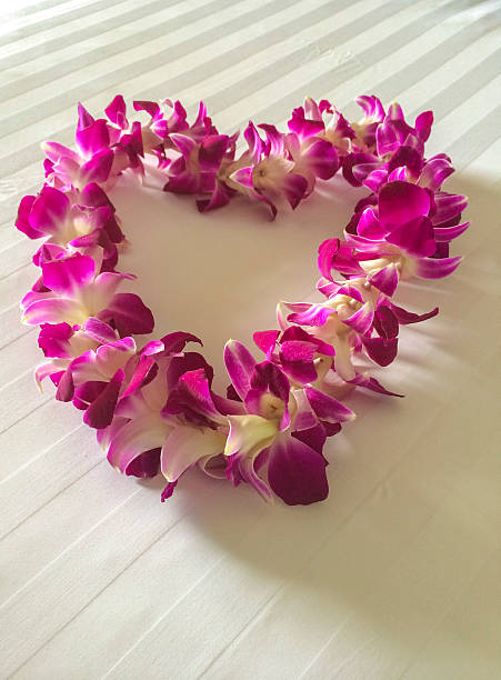 Orchid Lei stock photo