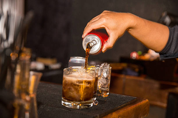 Bartender making cocktail Bartender making cocktail club soda stock pictures, royalty-free photos & images