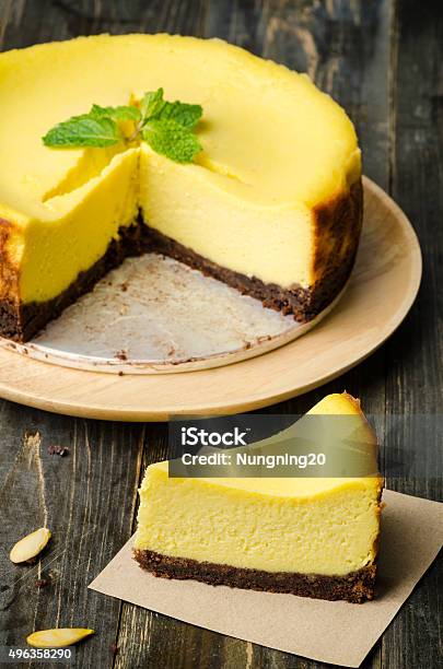 Pumpkin Cheesecake Stock Photo - Download Image Now - 2015, Bakery, Baking