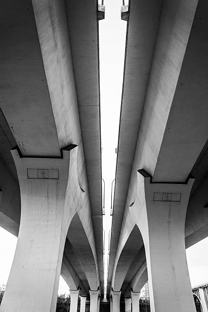 istock 35W Bridge Modern Bridge Details Black and White 496358996