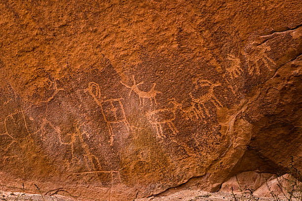 istock Ancient Petroglyphs in Desert Canyon 496359914