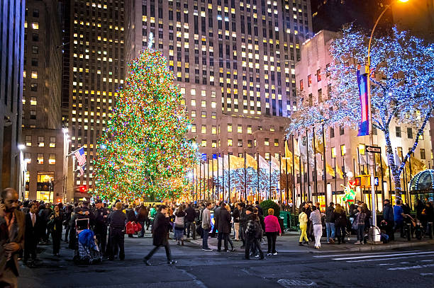 Holidays Rockefeller Center stock photo