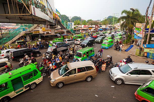 istock Traffic along the streets of Bogor, Indonesia 496378564