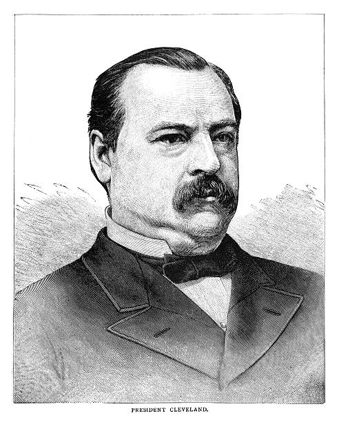 President Cleveland President Cleveland 1837 - 1908  grover cleveland stock illustrations