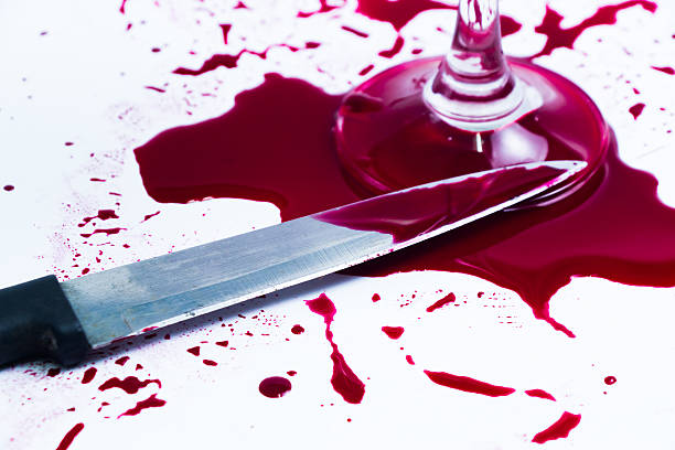 istock Conceptual image of a sharp knife with blood 496381040