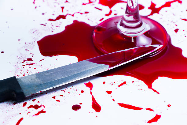 istock Conceptual image of a sharp knife with blood 496381126