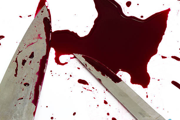 istock Conceptual image of a sharp knife with blood 496382330