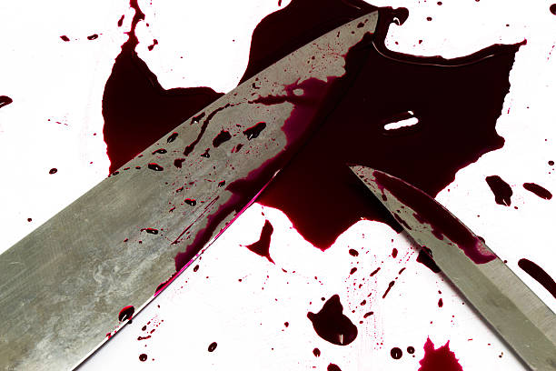 istock Conceptual image of a sharp knife with blood 496382620