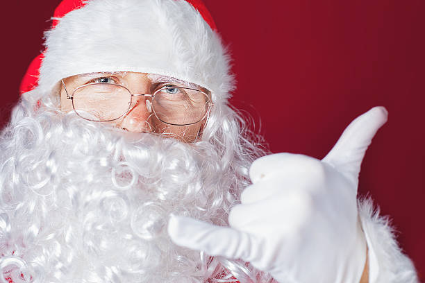 istock Cool and funny Santa Claus at Christmas time 496382808