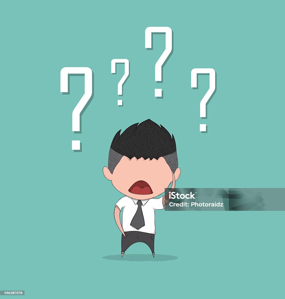 Người Đàn Ông Kinh Doanh Dễ Thương Khó Hiểu Với Dấu Chấm Hỏi Trên ...