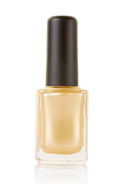 istock Gold nail polish bottle 496396349