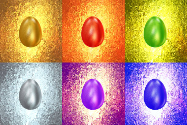 ostern eier in verschiedenen farben - dogma stock-fotos und bilder