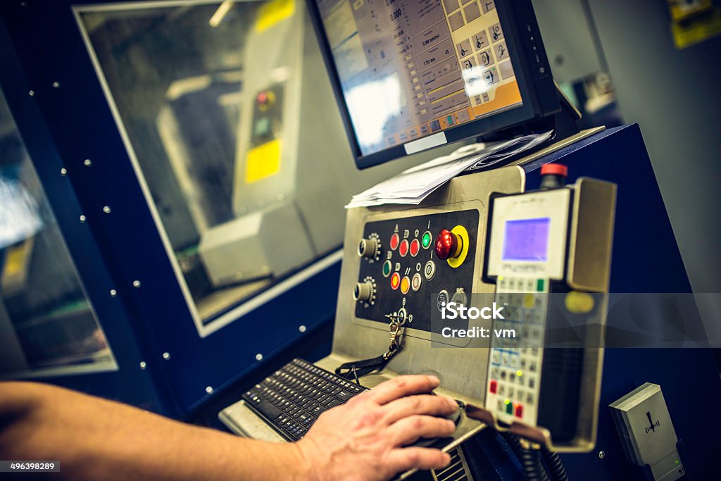 Cnc Programing Picture Programming A Cnc Stock Photo - Download Image Now - Blue-collar Worker ...