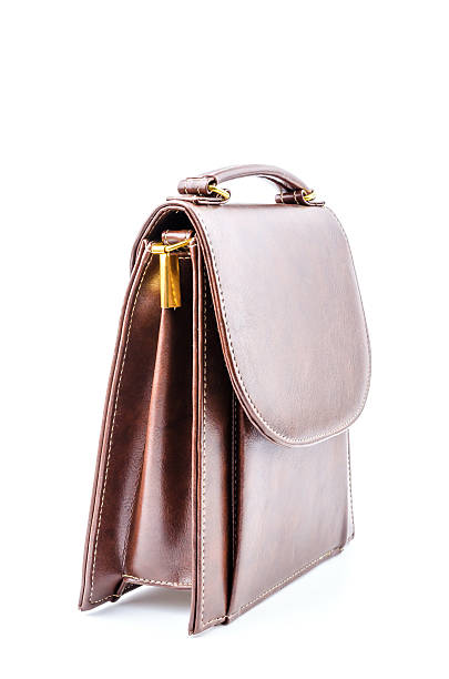 istock Woman leather bag isolated white background 496401471