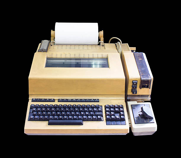 istock typewriter old Writer journalist news Isolated on black background 496402846