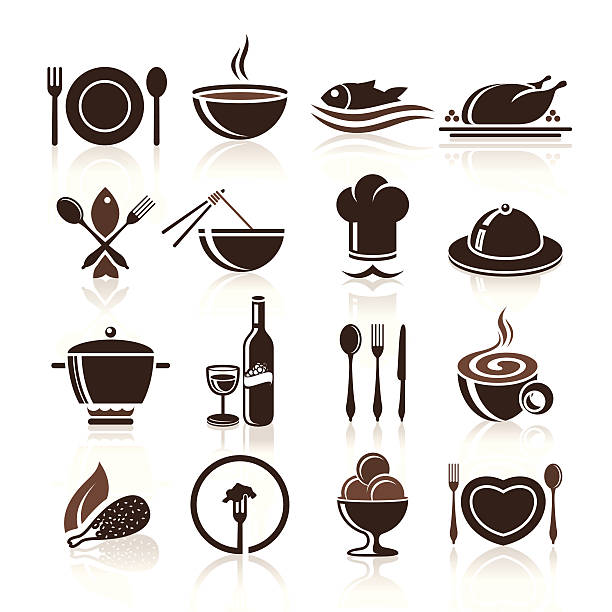 De cuisine et cuisine Ensemble d'icônes - Illustration vectorielle