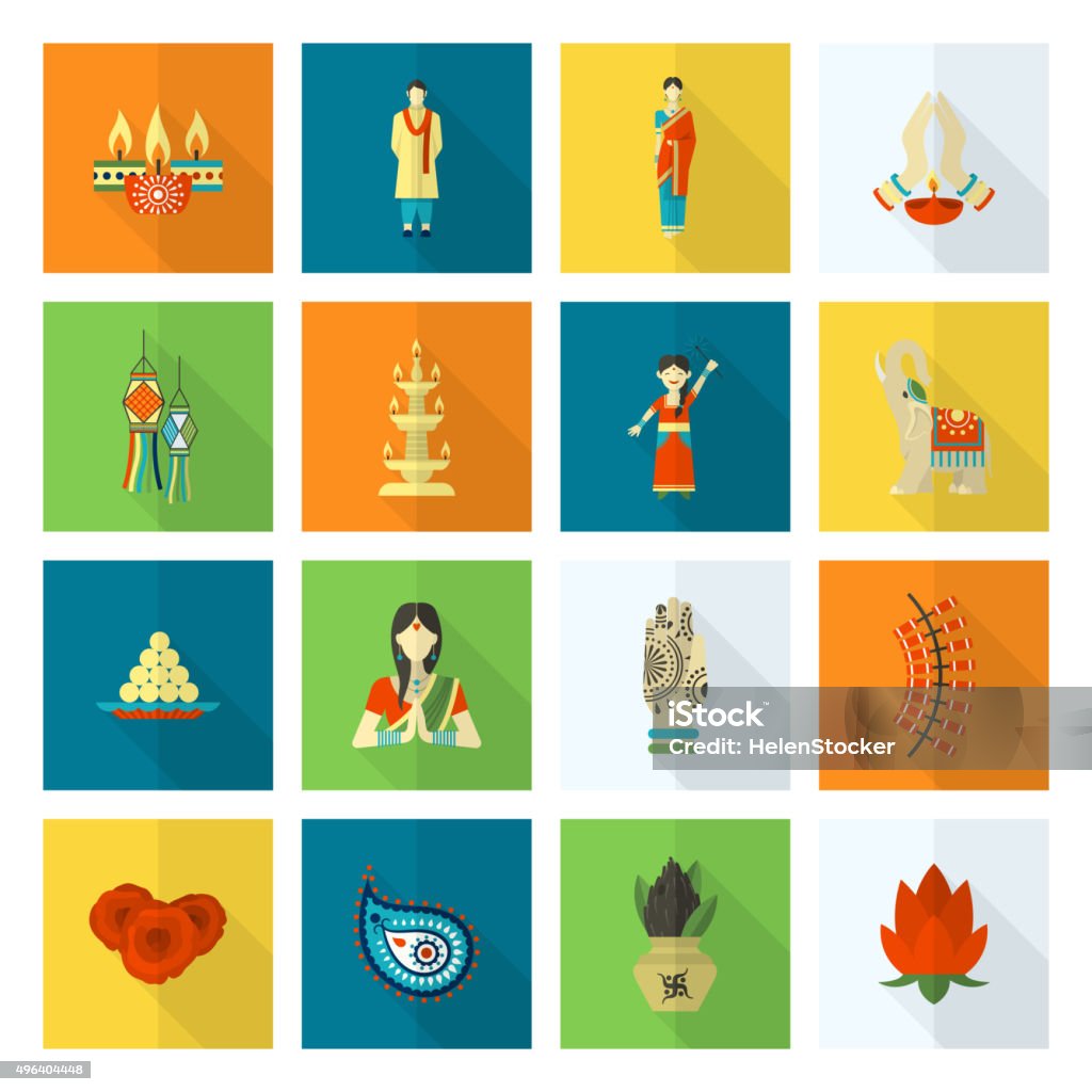 Diwali. Indian Festival Icons Diwali. Indian Festival Icons. Simple and Minimalistic Style. Vector 2015 stock vector