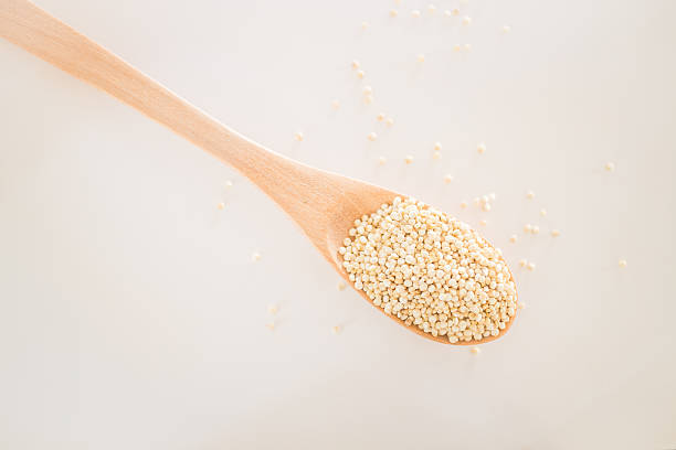 istock Raw organic white quinoa seeds 496404472