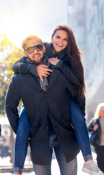 istock Happy couple on the street 496411022