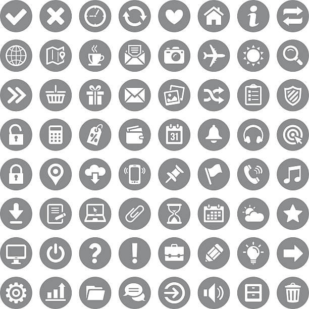 icon set - set stock-grafiken, -clipart, -cartoons und -symbole
