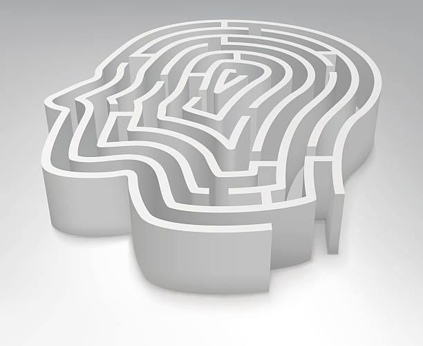 istock The maze in the shape of a human head.  Vector Illustration 496411534