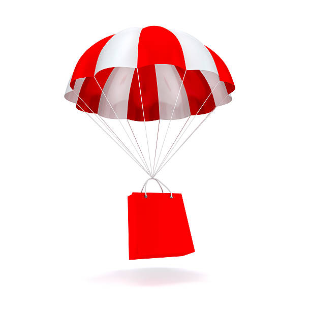istock 3d parachute and shopping bag 496412156