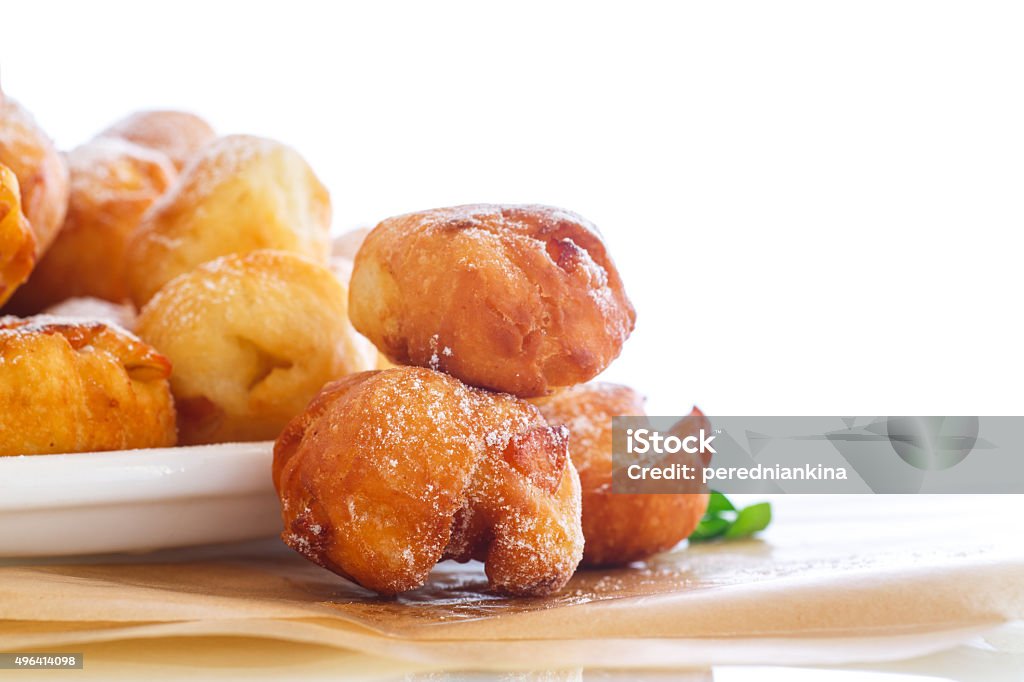 fried cottage cheese balls fried cottage cheese balls with slices of quince in Cupcake Stock Photo