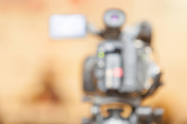 istock Abstract blurred background of video camera recording in press c 496414366